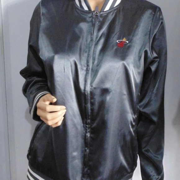 MIAMI HEAT Basketball Gray Satin jacket - Picture 3 of 7